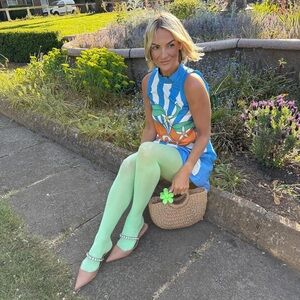 Women’s Green Opaque Tights – Stylish Solid Color Legwear